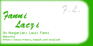 fanni laczi business card